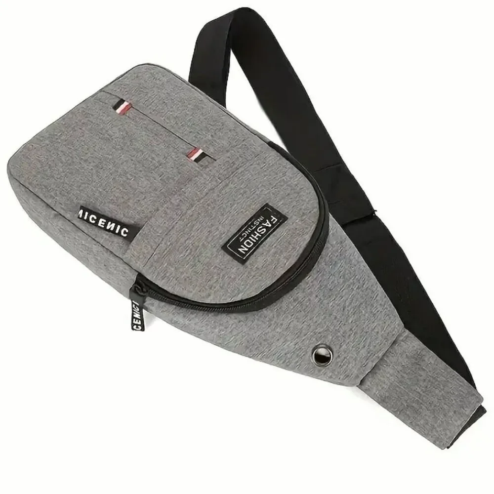NWT FASHION One Shoulder Sling Slant Cross Chest Men Women Unisex Denim Blue Bag